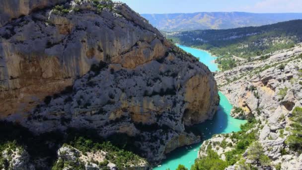 El río Verdon en los Alpes franceses — Vídeo de stock