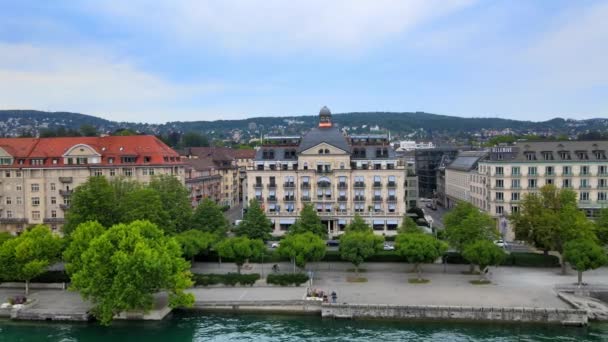 Vue Aérienne Imprenable Sur Ville Zurich Suisse Images Drones — Video