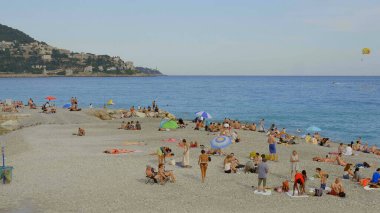 The Beaches and Beach Club in Nice - CITY of Nice, FRANCE - 10 Temmuz 2020