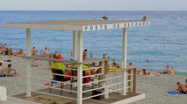 The Beaches and Beach Club in Nice - CITY of Nice, FRANCE - 10 Temmuz 2020