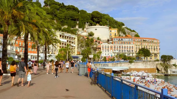 Staden Nice på Cote D Azur - City of NICE, Frankrike - 10 juli 2020 — Stockfoto