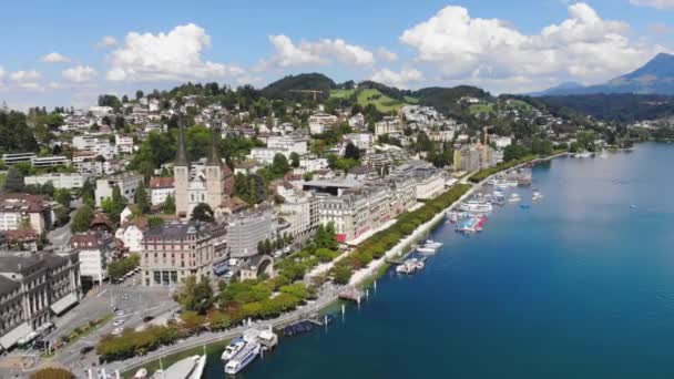 Nádherné Město Lucerne Drom Nad Cestovní Záběry — Stock video