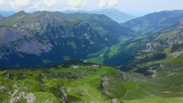 Landschaft Wie Märchen Die Schweizer Alpen Mit Ihrer Erstaunlichen Natur — Stockvideo