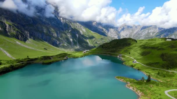 Wspaniałe Kolory Szwajcarii Lot Nad Alpami Szwajcarskimi Zdjęcia Podróży — Wideo stockowe