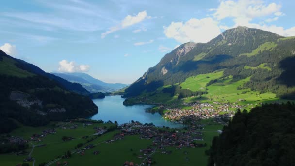 Lake Lungern Switzerland Travel Footage — Stock Video