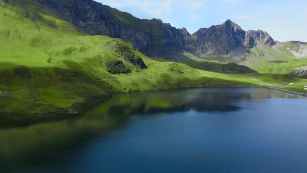 Voo Sobre Maravilhosa Natureza Suíça Alpes Suíços Cima Imagens Viagem — Vídeo de Stock