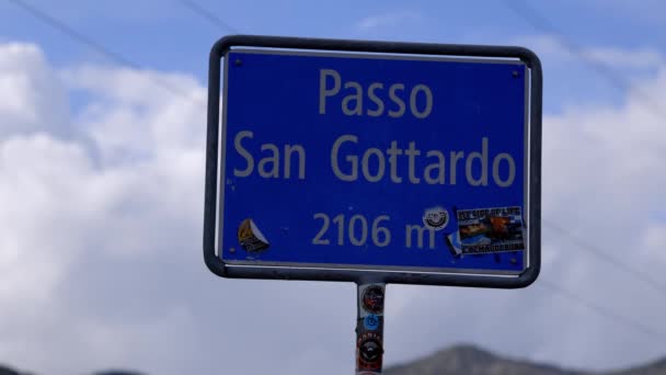 Gotthard Pass Street Suíça Filmagens Viagem — Vídeo de Stock