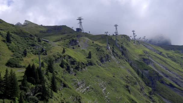 Mount Titlis Cableway Engelberg Switzerland Travel Footage — Stock Video