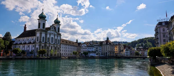 Bairro Histórico Cidade Lucerna Suíça Viajar Fotografias — Fotografia de Stock
