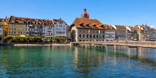 Centre Ville Lucerne Suisse Par Une Journée Ensoleillée Photographie Voyage — Photo