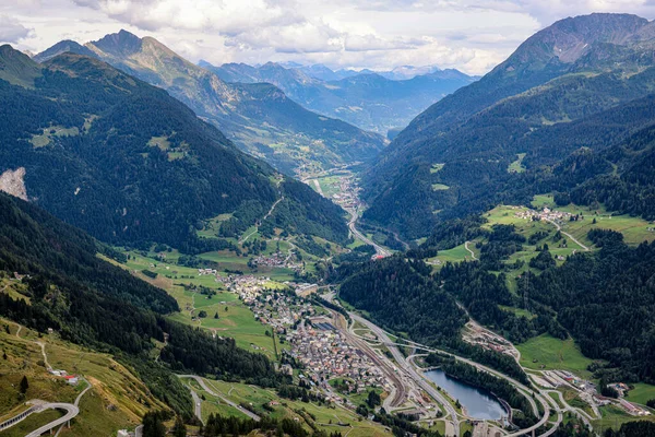 Slavný Gotthard Pass Švýcarsku Cestovní Fotografie — Stock fotografie