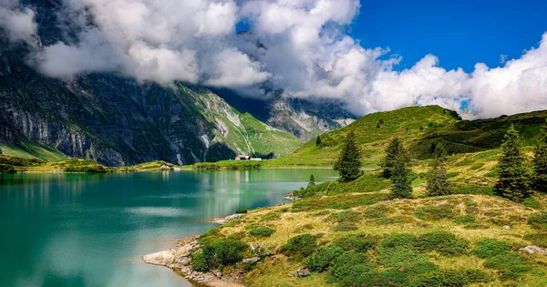 Paisagem Típica Suíça Lago Tuebsee Suíça Viagens — Fotografia de Stock