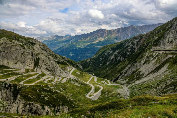 Híres Gotthard Pass Svájcban Utazási Fotózás — Stock Fotó