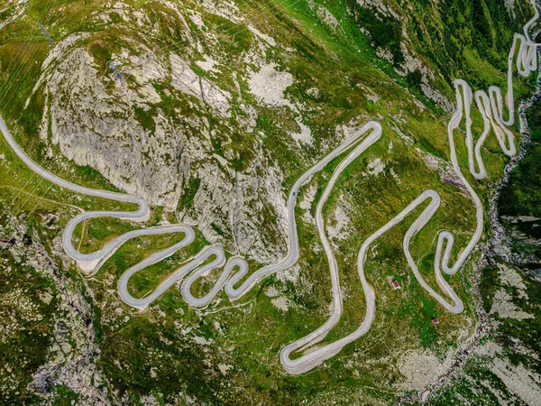 Híres Gotthard Pass Svájcban Utazási Fotózás — Stock Fotó