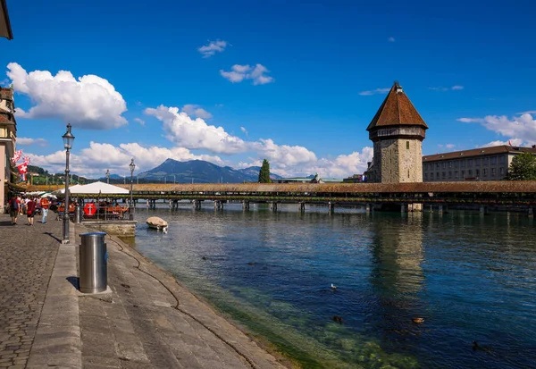 Rivière Reuss Dans Ville Lucerne Ville Lucerne Suisse Août 2020 — Photo