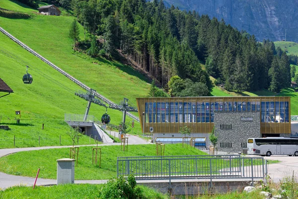 Kolejka Linowa Mount Titlis Engelbergu Szwajcaria Engelberg Switzerland Sierpnia 2020 — Zdjęcie stockowe