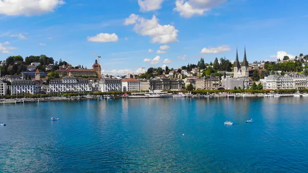 Lago Lucerna Svizzera Chiamato Anche Vierwaldstaetter See Svizzera Fotografia Viaggio — Foto Stock