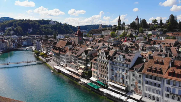 Bela Cidade Lucerna Suíça Partir Cima Viagens Fotografia — Fotografia de Stock