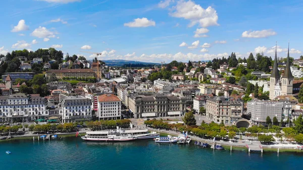 Озеро Люцерн Швейцарии Фотографии Путешествий — стоковое фото