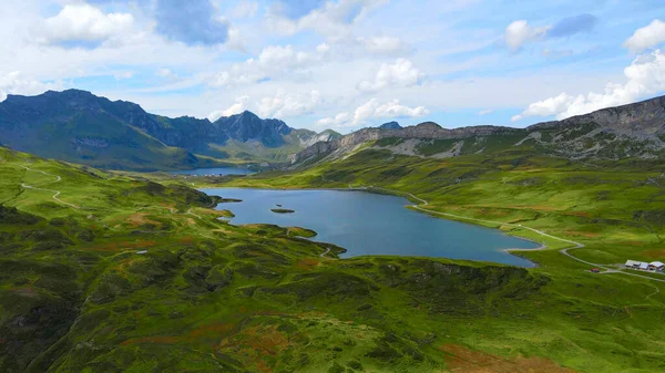 Sorprendente Naturaleza Los Alpes Suizos Distrito Melchsee Frutt Suiza Desde —  Fotos de Stock