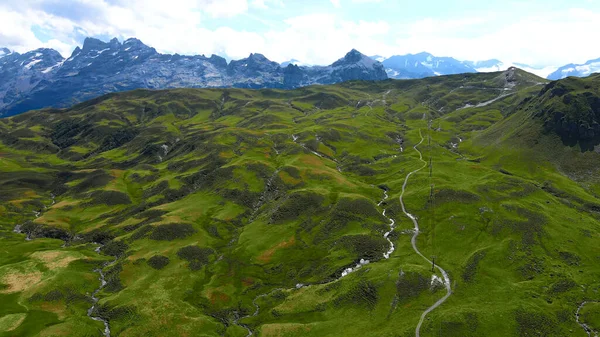 Los Alpes Suizos Melchsee Frutt Fotografía Viaje —  Fotos de Stock