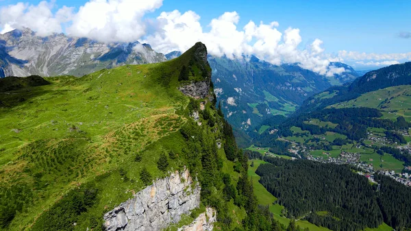Удивительная Швейцария Сверху Маунтин Лейк Требзее Фотографии Света — стоковое фото