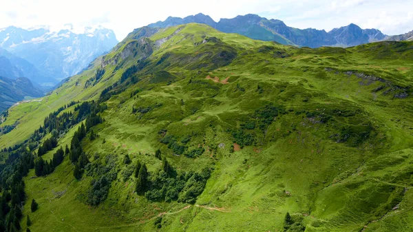 Sorprendente Naturaleza Los Alpes Suizos Distrito Melchsee Frutt Suiza Desde —  Fotos de Stock