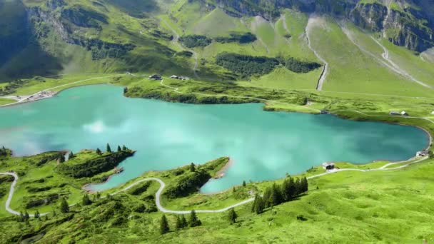 Maravilhosas Cores Suíça Voo Sobre Alpes Suíços Imagens Viagem — Vídeo de Stock