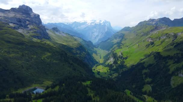 Landschaft Wie Märchen Die Schweizer Alpen Mit Ihrer Erstaunlichen Natur — Stockvideo