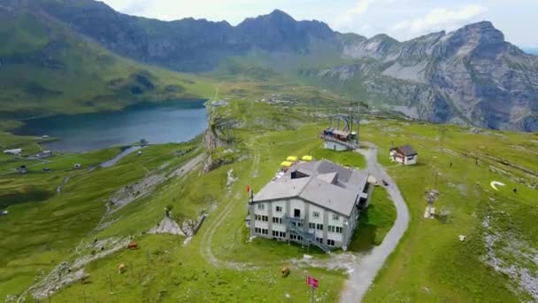 Swiss Alps Melchsee Frutt Travel Footage — Stock Video