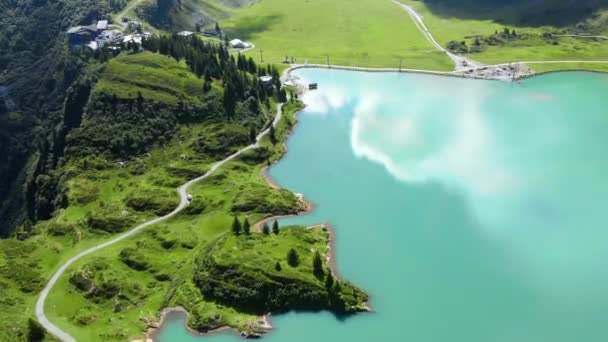 Mountain Lake Truebsee Zwitserland Reisbeelden — Stockvideo