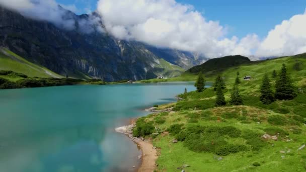 Mountain Lake Truebsee Switzerland Travel Footage — Stock Video