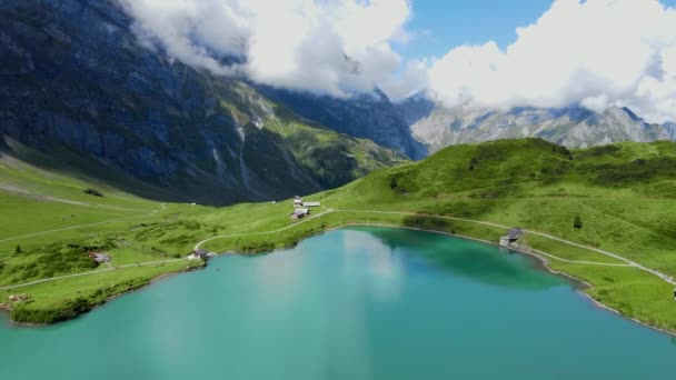 Wonderful Colors Switzerland Flight Swiss Alps Travel Footage — Stock Video