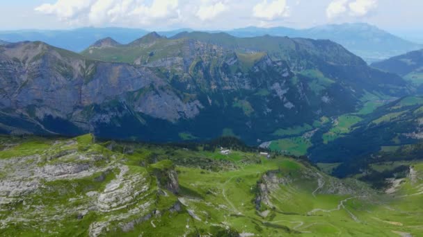 Schweiziska Alperna Vid Melchsee Frutt Resor — Stockvideo