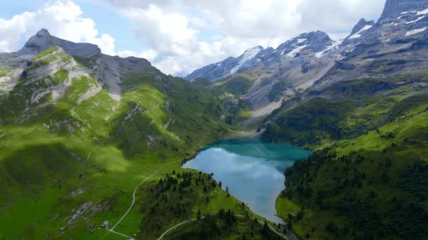 Local Férias Popular Nos Alpes Suíços Distrito Melchsee Frutt Suíça — Vídeo de Stock