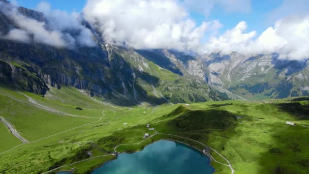 Úžasná Příroda Švýcarska Švýcarských Alpách Cestovní Záběry — Stock video