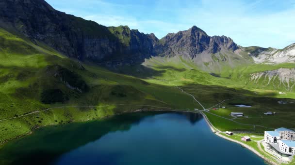 Los Alpes Suizos Melchsee Frutt Imágenes Viaje — Vídeos de Stock