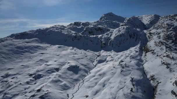 Letecký pohled na krásný ledovec ve Švýcarsku — Stock video
