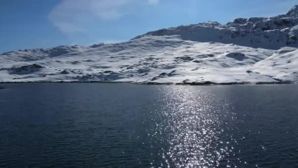 Vista aerea su un bellissimo ghiacciaio in Svizzera — Video Stock