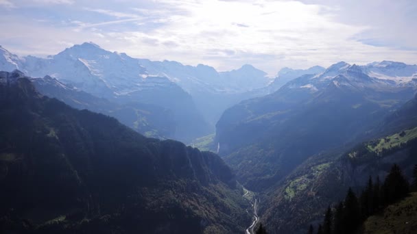The high mountains of the Swiss Alps — Stock Video