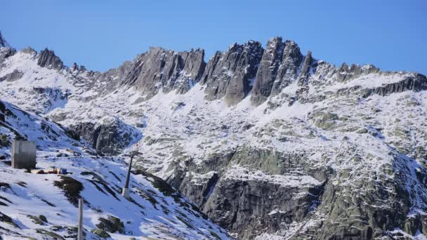 Красивые ледники в швейцарских Альпах — стоковое видео