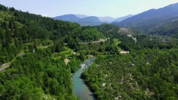 O rio Verdon nos Alpes franceses — Vídeo de Stock