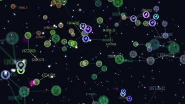 Dijital, grafik video animasyon ağ soyut kullanıcıların Gps. sayıları artan popülaritesi Gps küresel, değişen uçan simgeleri konumlandırma, uydu navigasyon sistemi, insanlar arasında.