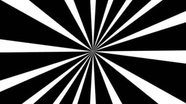 hipnotik siyah beyaz arka plan. Geometrik şekiller. Çizgilerin soyut, kusursuz döngü animasyonu. hipnotik görüntü görselleştirme. optik yanılsama.