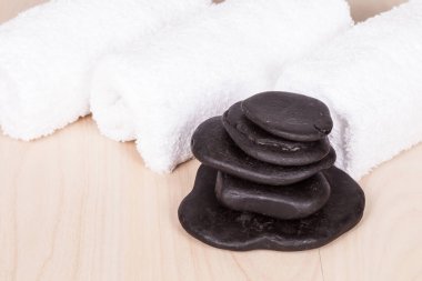 spa için beyaz havlu seti