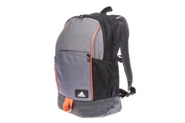 Medellin, Kolombiya - Marzo 15, 2019: Beyaz arka plan Adidas sırt çantası