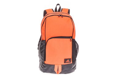 Medellin, Kolombiya - Marzo 15, 2019: Beyaz arka plan Adidas sırt çantası