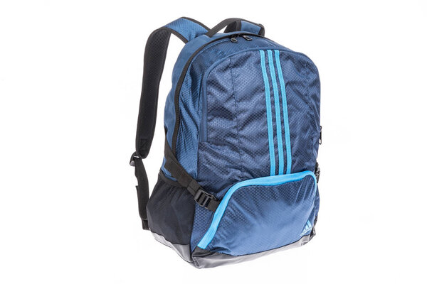 Medellin, Colombia - Marzo 15, 2019: ADIDAS backpack on white background