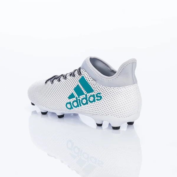 Medellin Colombia Marzo 2019 Adidas Football Soccer Shoes White Background — Stock Photo, Image