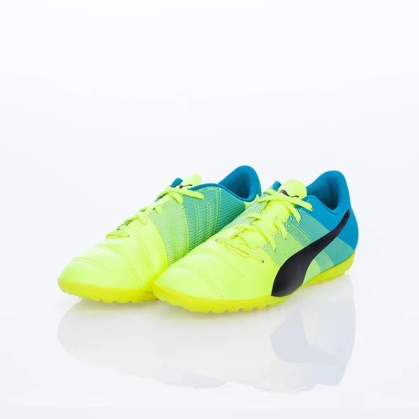 Medellin Kolumbia Marzo 2019 Puma Piłka Nożna Soccer Indoor Buty — Zdjęcie stockowe